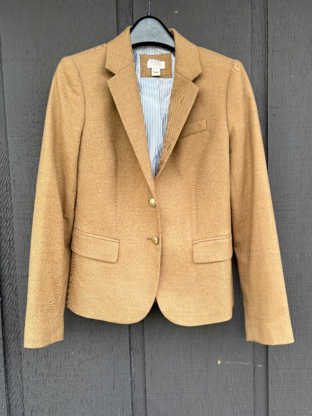 J. Crew Original Tan|Camel Schoolboy Blazer Style# 92480 Size 4